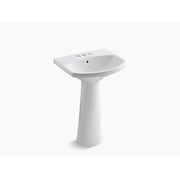 KOHLER Pedestal Bathroom Sink W/ 4 Centerset Faucet Holes 2362-4-0